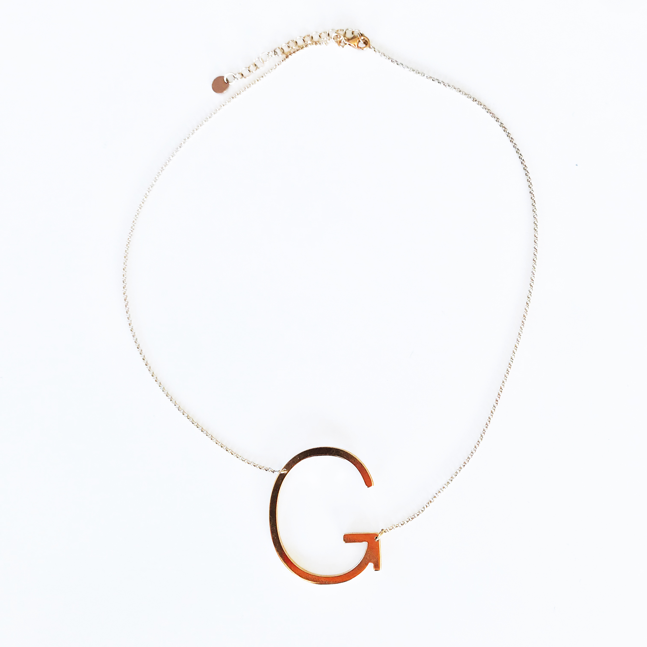 Collana personalizzata con iniziale grande (image for) Collana personalizzata con iniziale grande